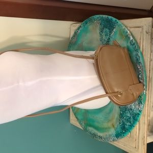 Small cross body leather purse leather